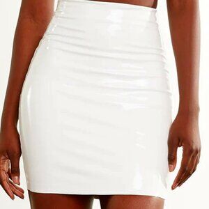 Commando Faux Patent Leather Mini Skirt - SK09 (White)